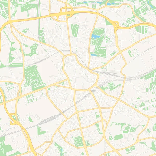 Bochum, Alemania mapa imprimible — Vector de stock