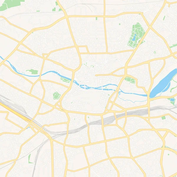 Nurnberg, Niemcy mapa do druku — Wektor stockowy