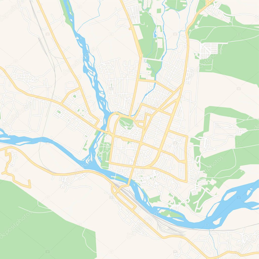 Gori, Georgia printable map
