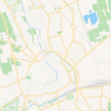 Erfurt, Almanya yazdırılabilir harita