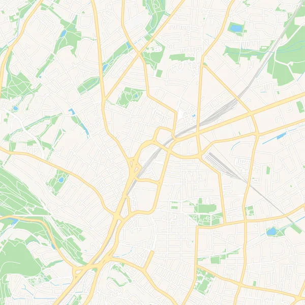 ビーレフェルト, ドイツ 印刷可能な地図 — ストックベクタ