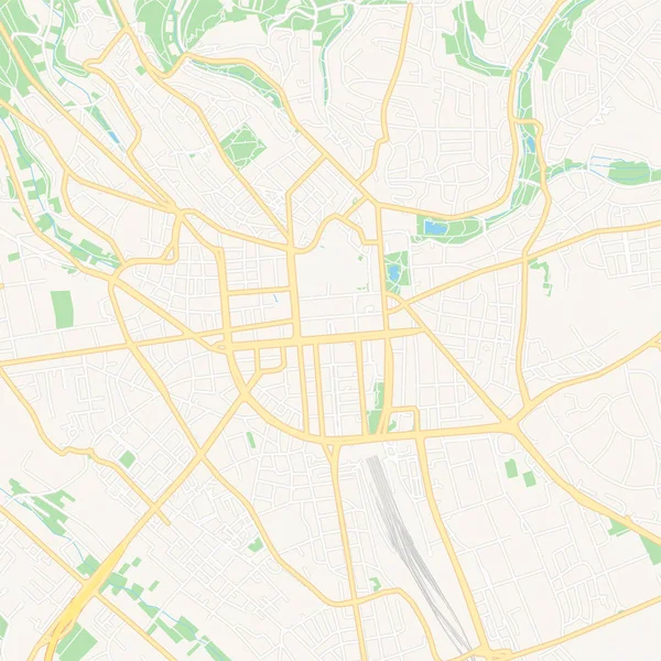 Wiesbaden, Alemania mapa imprimible — Vector de stock