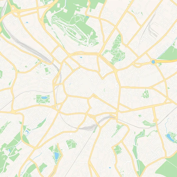 Aachen, Alemania mapa imprimible — Vector de stock