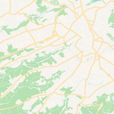 Solingen, Almanya yazdırılabilir harita