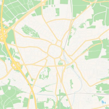 Recklinghausen, Almanya yazdırılabilir harita