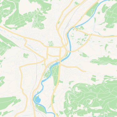 Jena, Almanya yazdırılabilir harita