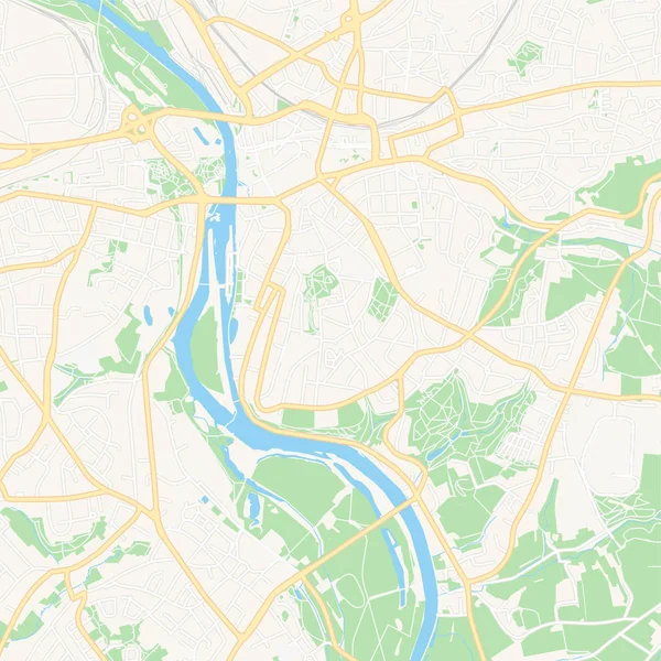 Mulheim an der Ruhr, Niemcy mapa do druku — Wektor stockowy