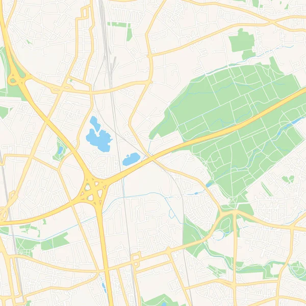 Leverkusen, Tyskland utskrivbar karta — Stock vektor