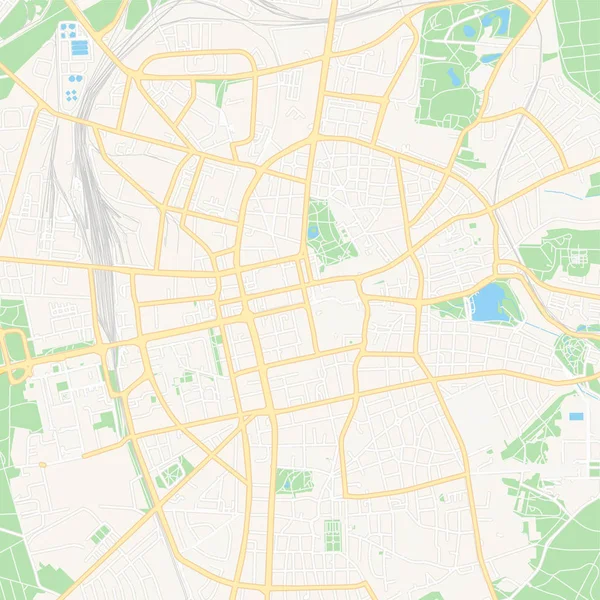 Darmstadt, Germany printable map — Stock Vector