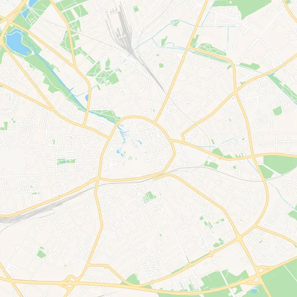 Paderborn, Niemcy mapa do druku — Wektor stockowy