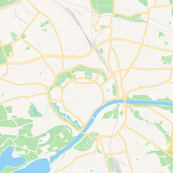 Ingolstadt, Alemania mapa imprimible — Vector de stock