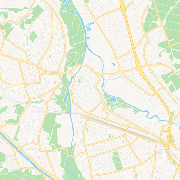 Furth, Alemania mapa imprimible — Vector de stock