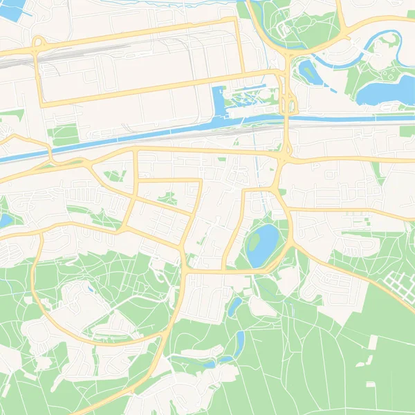 Wolfsburg, Almanya basılabilir harita