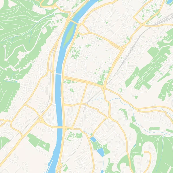 Trèves, Allemagne carte imprimable — Image vectorielle