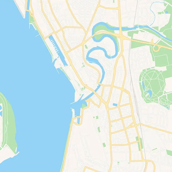 Bremerhaven, Alemanha mapa para impressão — Vetor de Stock