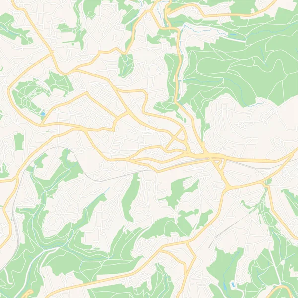 Remscheid, Alemania mapa imprimible — Vector de stock