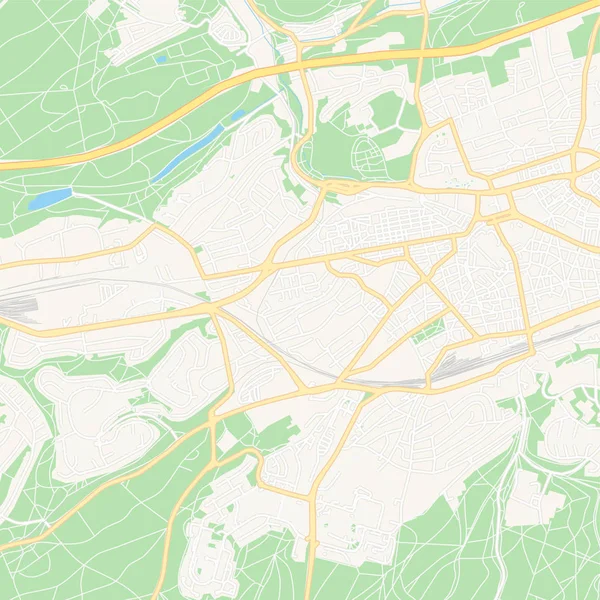 Kaiserslautern, Alemania mapa imprimible — Vector de stock