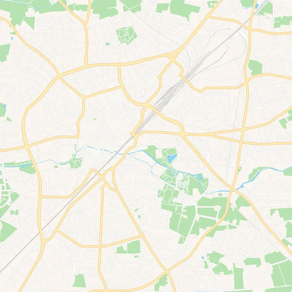 Gutersloh, Alemania mapa imprimible — Vector de stock