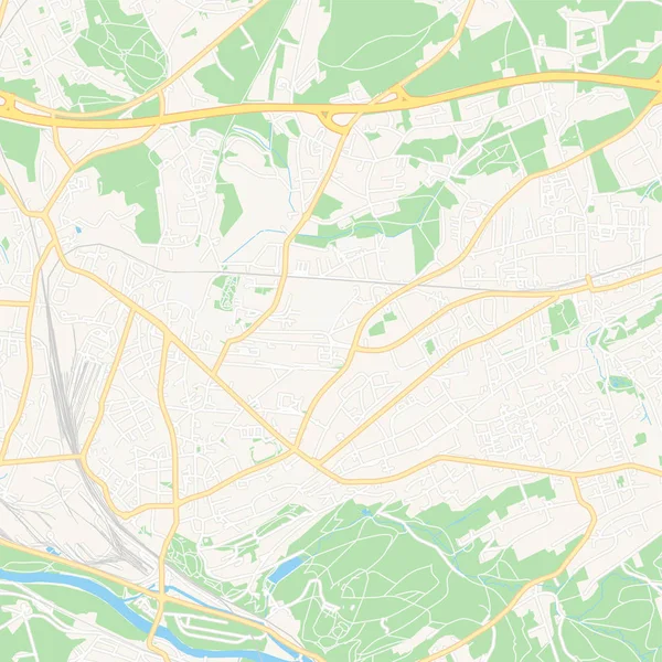 Witten, Allemagne carte imprimable — Image vectorielle