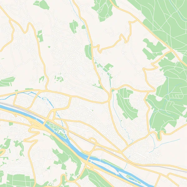 Esslingen am Neckar, Alemania mapa imprimible — Vector de stock