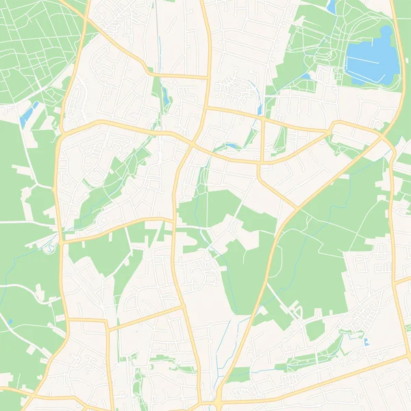 Norderstedt, Almanya yazdırılabilir harita — Stok Vektör