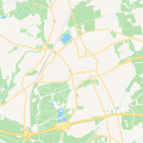 Gladbeck, Alemania mapa imprimible — Vector de stock