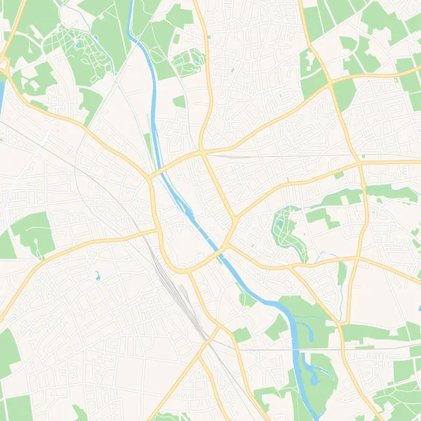 Rheine, Germania mappa stampabile — Vettoriale Stock
