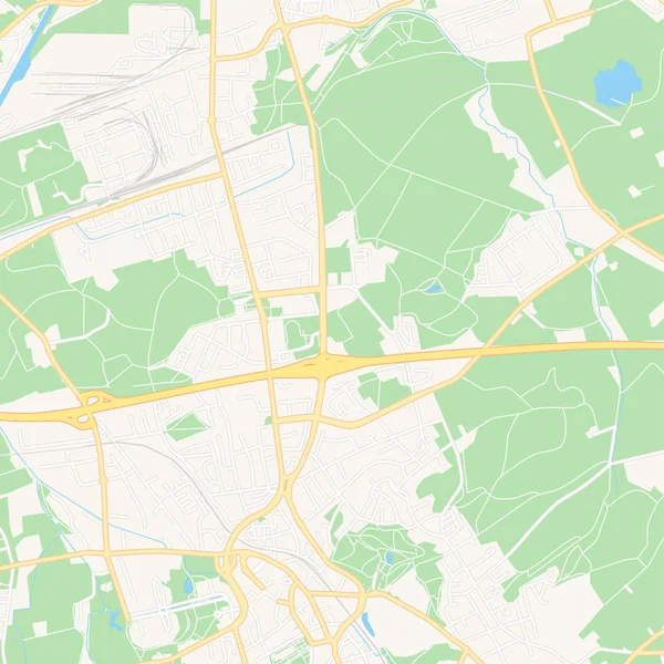 Castrop-Rauxel, Germany printable map — Stock vektor