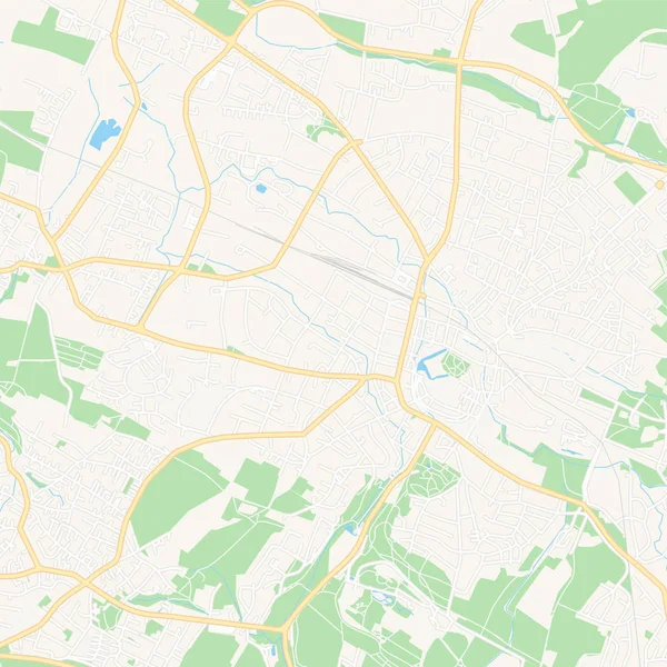 ドイツ・デトモルド印刷可能地図 — ストックベクタ