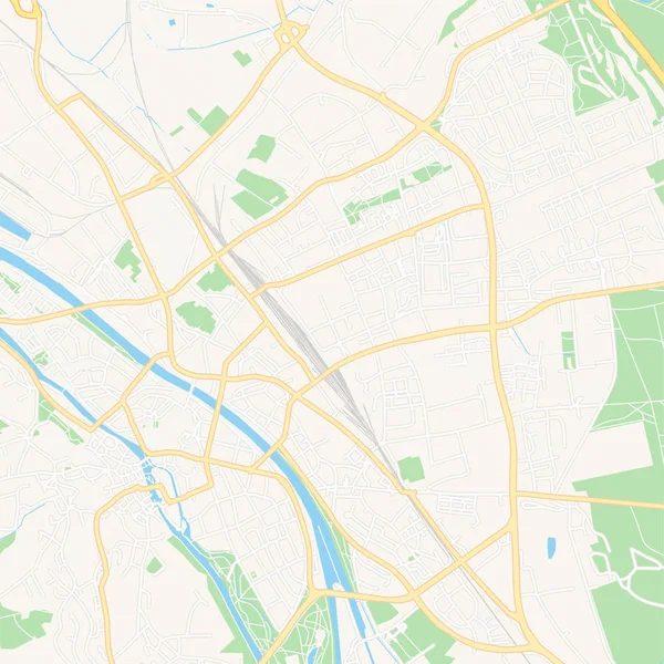 Bamberg, Alemania mapa imprimible — Archivo Imágenes Vectoriales
