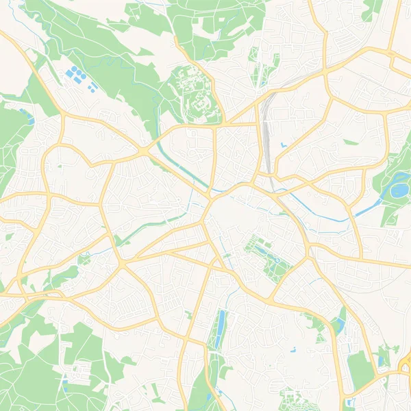Bayreuth, Alemania mapa imprimible — Archivo Imágenes Vectoriales