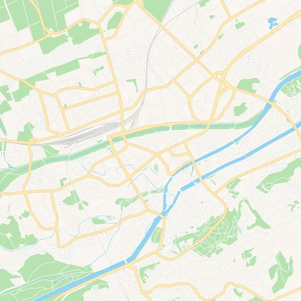 Landshut, Niemcy mapa do druku — Wektor stockowy