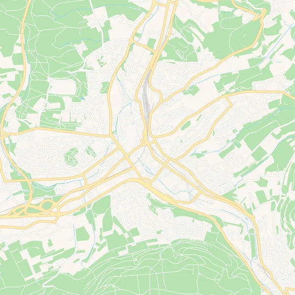 Aalen, Alemania mapa imprimible — Vector de stock
