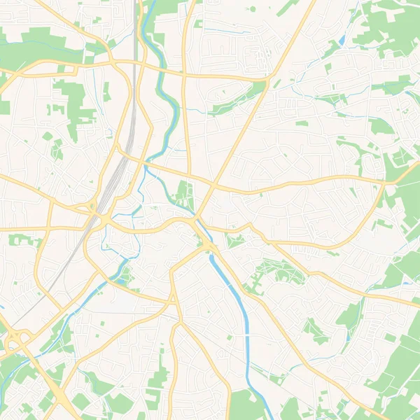 Herford, Tyskland utskrivbar karta — Stock vektor