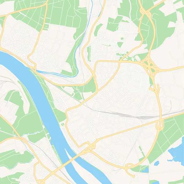 ノイウィード、ドイツ印刷可能な地図 — ストックベクタ