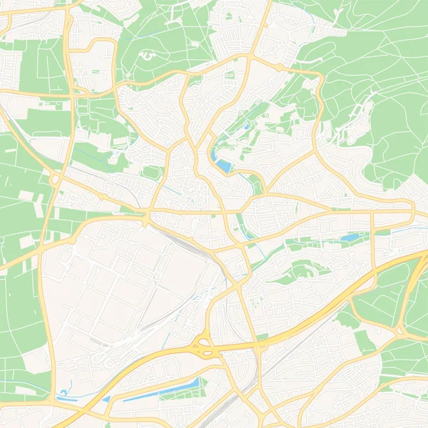 Sindelfingen, Almanya yazdırılabilir harita — Stok Vektör
