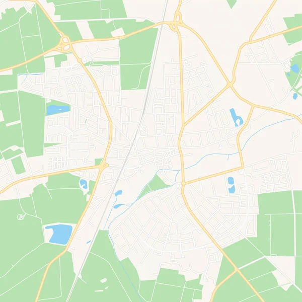 Burgdorf, Niemcy mapa do druku — Wektor stockowy