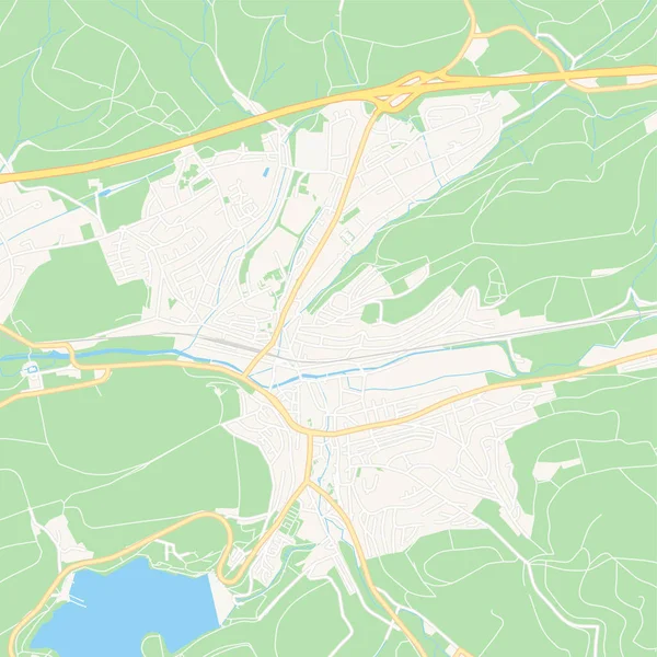 Meschede, Allemagne carte imprimable — Image vectorielle