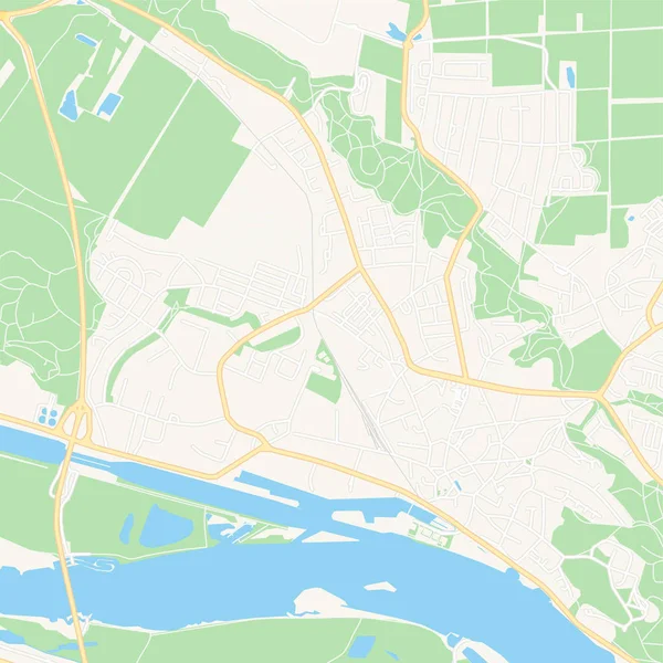 ドイツ 印刷可能な地図 — ストックベクタ