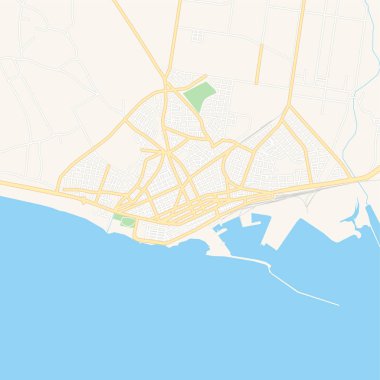 Alexandroupoli, Yunanistan yazdırılabilir harita