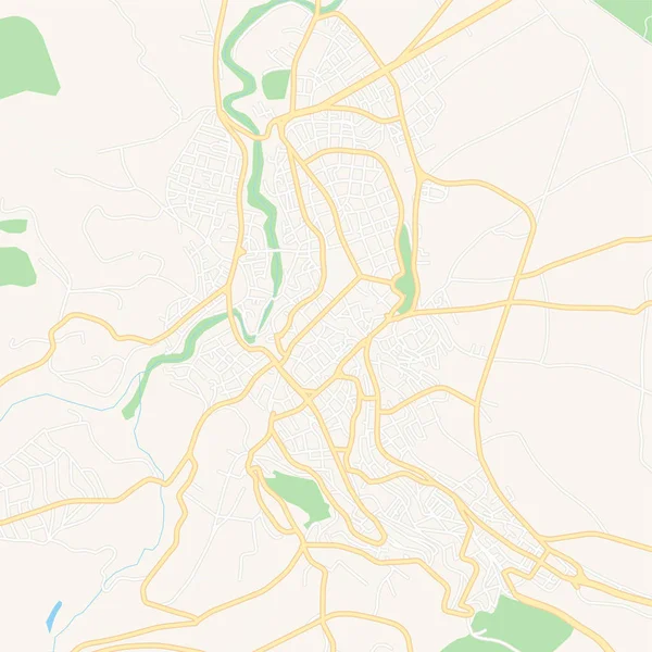 Veria, Grécia mapa para impressão —  Vetores de Stock