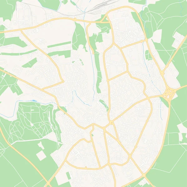 Veszprem, Hungria mapa para impressão — Vetor de Stock