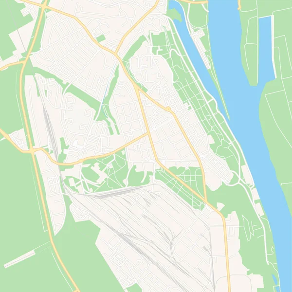 Dunaujvaros, Węgry mapa do druku — Wektor stockowy