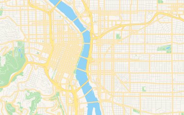 Portland, Oregon, Abd'nin boş vektör haritası