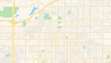 Empty vector map of Mesa, Arizona, USA clipart