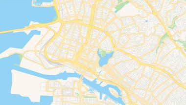Oakland, California, Abd'nin boş vektör haritası