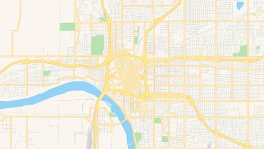 Tulsa boş vektör haritası, Oklahoma, Amerika