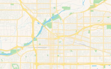 Bakersfield, California, Abd'nin boş vektör haritası