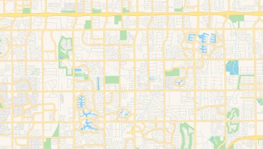 Empty vector map of Gilbert, Arizona, USA clipart