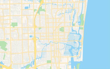 Fort Lauderdale, Florida, Abd'nin boş vektör haritası